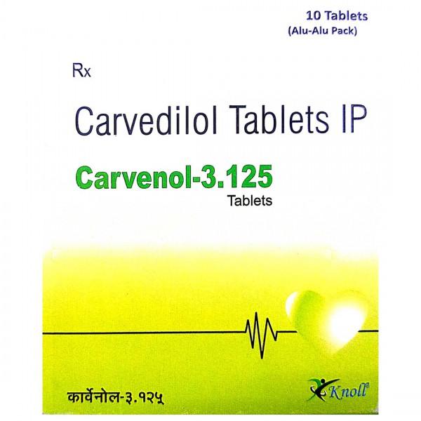 Carvenol 3.125 mg Tablet (10 Tab)