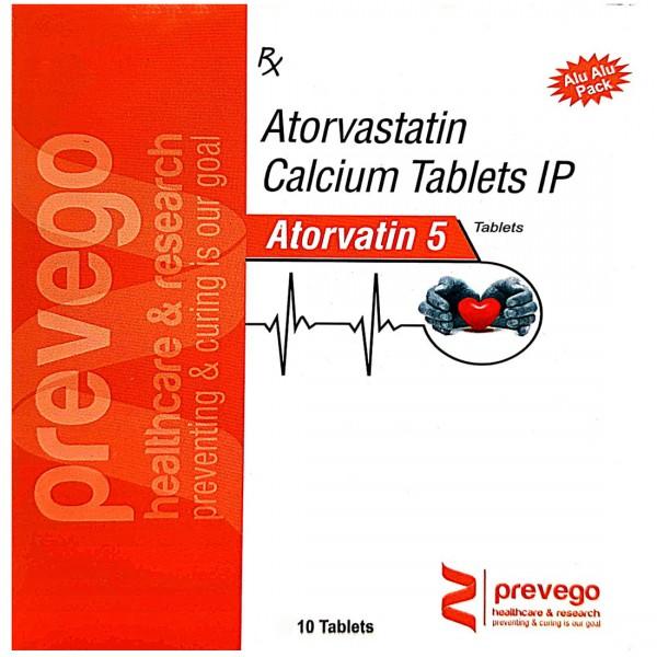 Atorvatin 5 mg Tablet (10 Tab)