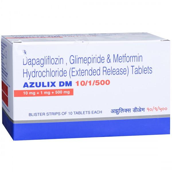 Azulix DM 10/1/500 mg Tablet (10 Tab)