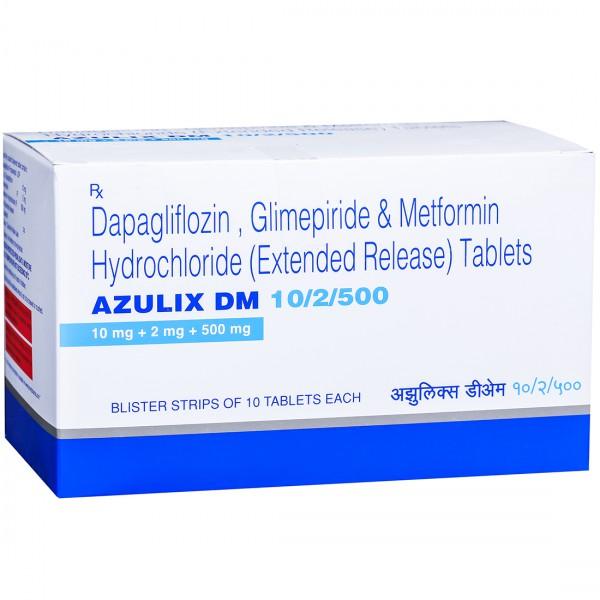 Azulix DM 10/2/500 mg Tablet (10 Tab)