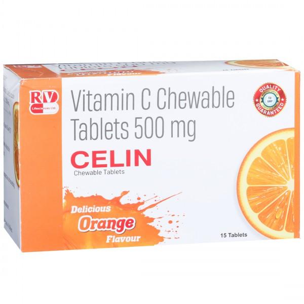 Celin Delicious Orange Flavour 15 Chewable Tablets