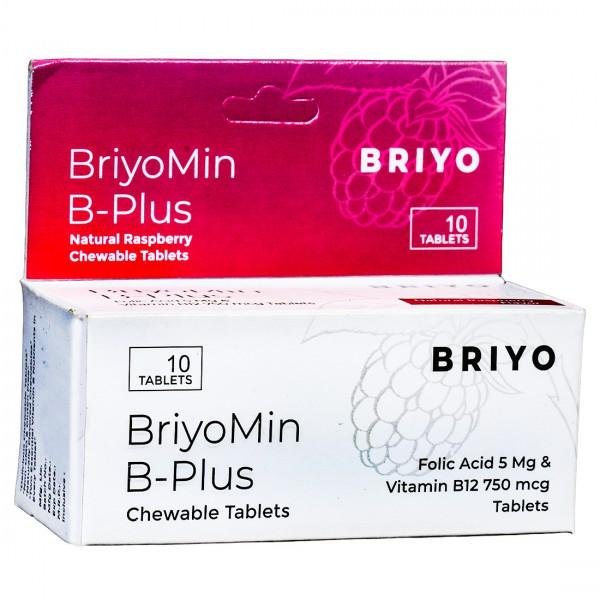 Briyomin B Plus Natural Raspberry Flavor Chewable Tablet (10 Tab)