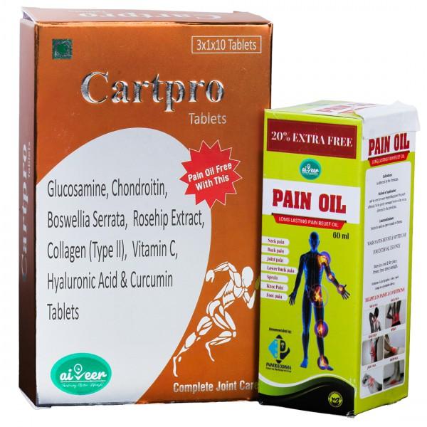 Cartpro (Free Aiveer Pain Oil 60 ml) 3 x 10 Tablets