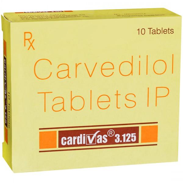 Cardivas 3.125 mg Tablet (10 Tab)