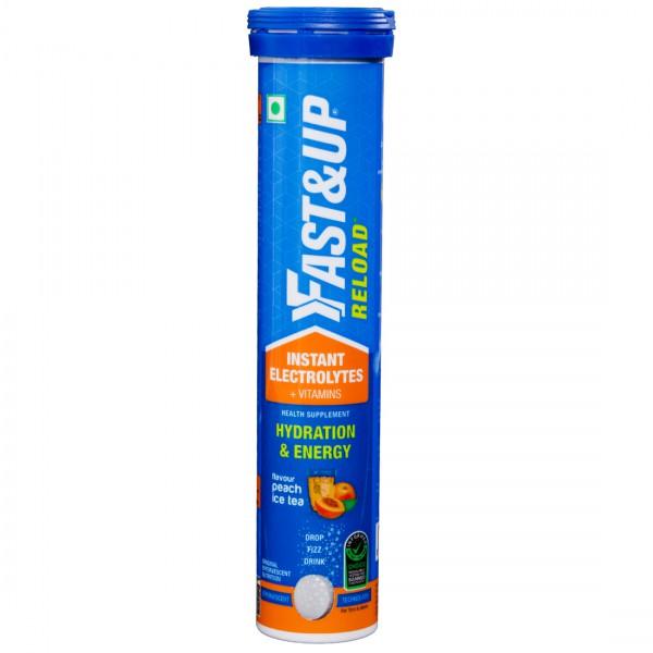 Fast & Up Reload Hydration & Energy Peach Ice Tea Flavour 20 Effervescent Tablets