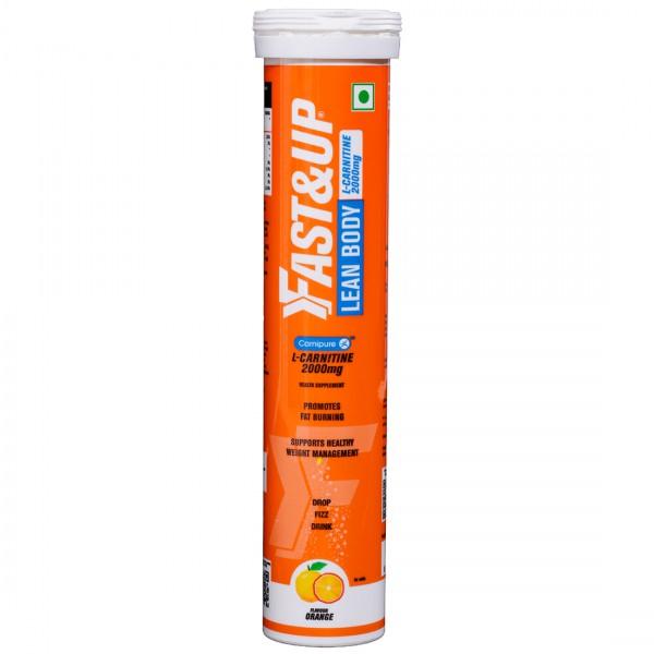 Fast & Up Lean Body L-Carnitine 2000 mg Orange Flavour 20 Effervescent Tablets