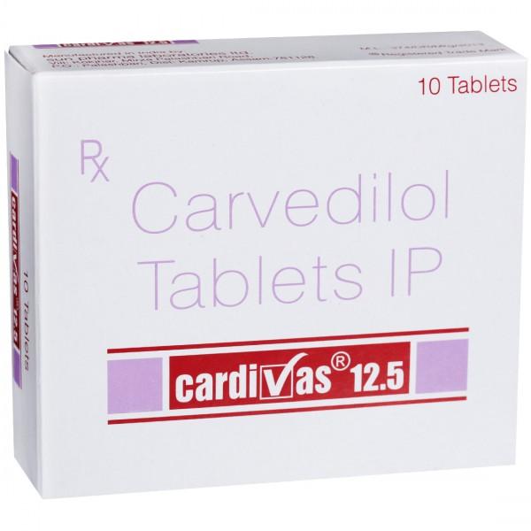 Cardivas 12.5 mg Tablet (10 Tab)