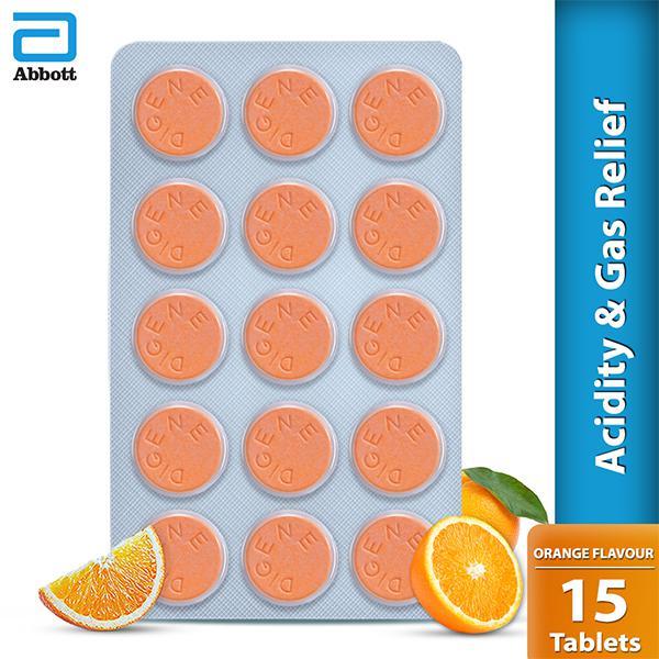 Digene (Orange Flavour) 15 Tablets