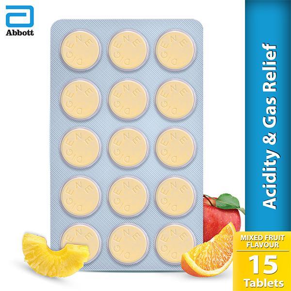 Digene (Mixed Fruit Flavour) 15 Tablets