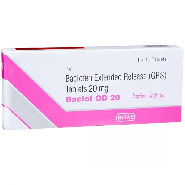 Baclof OD 20 mg Tablet (10 Tab)