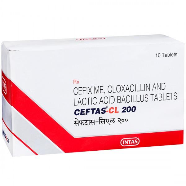Ceftas CL 200 mg Tablet (10 Tab)