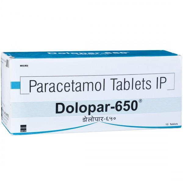 Dolopar 650 mg 15 Tablets