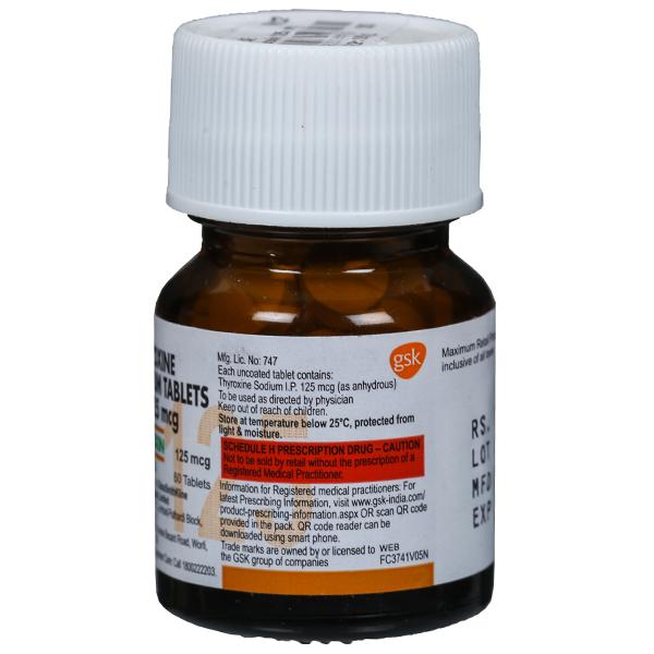 Eltroxin 125 mcg Tablet (60 Tab)