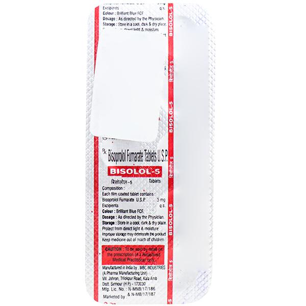 Bisolol 5 mg Tablet (10 Tab)