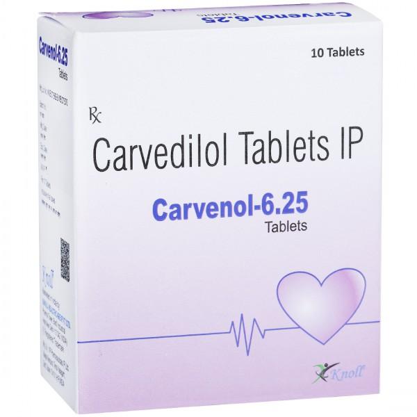 Carvenol 6.25 mg Tablet (10 Tab)