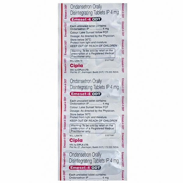 Emeset ODT 4 mg Tablet (10 Tab)