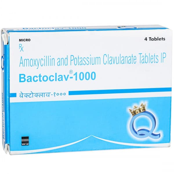 Bactoclav 1000 mg Tablet (4 Tab)