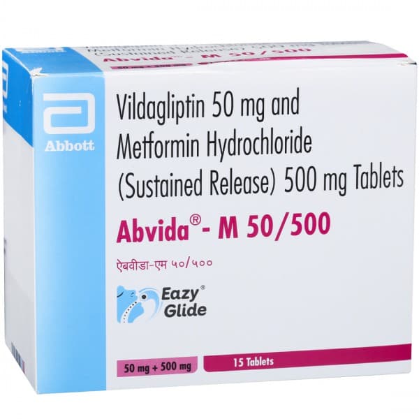 Abvida M 50 mg / 500 mg Tablet (15 Tab)