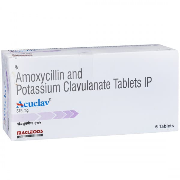 Acuclav 375 mg Tablet (6 Tab)