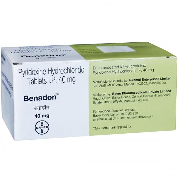 Benadon Vitamin B6 40 mg Tablet 10 Tablets