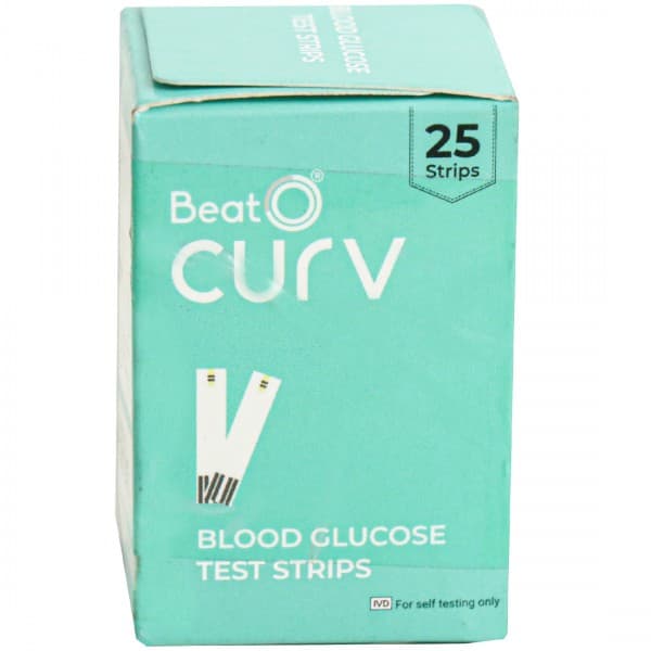 BeatO Curv Blood Glucose Test Strip Pack of 2 x 25