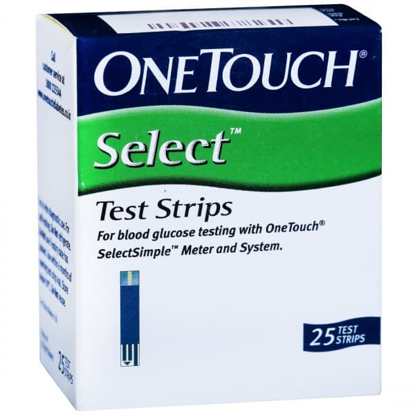 OneTouch Select Test Strips Pack Of 25
