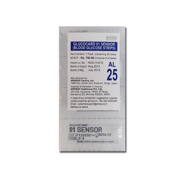 Glucocard (01) Test Strip Pack Of 25