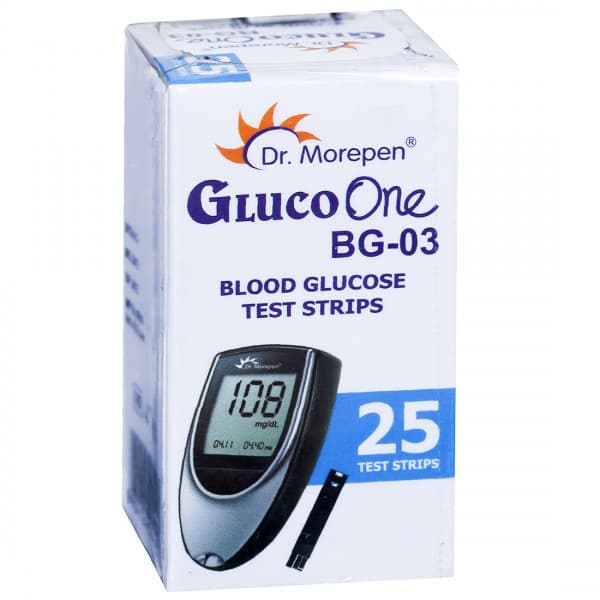 Gluco One BG 03 (Dr.Morepen) Test Strips Pack Of 25