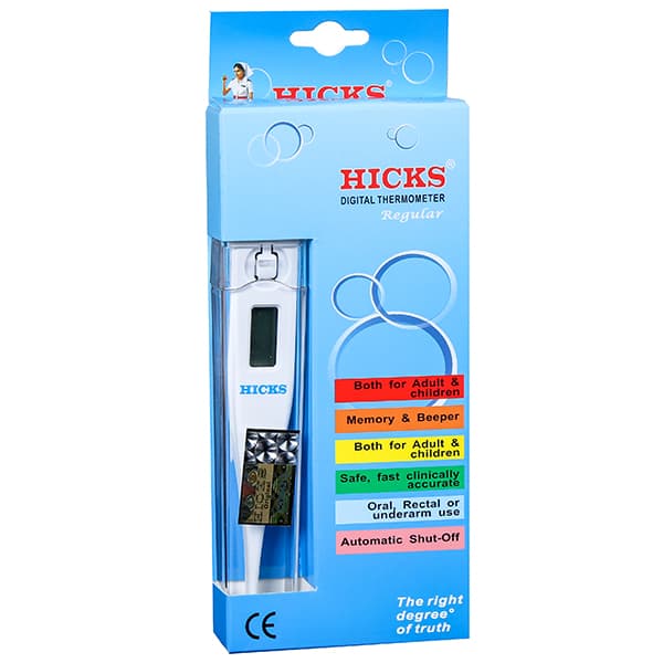 Hicks Digital Thermometer Regular DMT-101 Pack Of 1 12.4 x 1.8 x 0.9 cm
