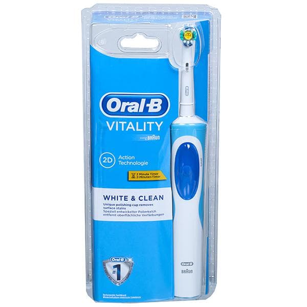 Oral B Vitality White & Clean Toothbrush Set With Charger