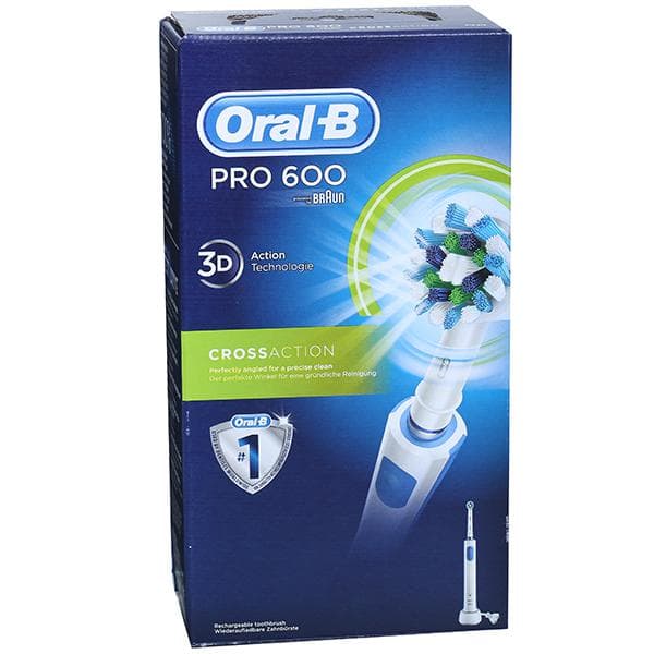 Oral B Pro 600 Cross Action Toothbrush Set With Charger