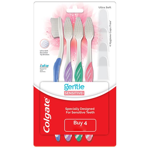 Colgate Gentle Sensitive+ Ultra Soft Toothbrush Pack Of 4