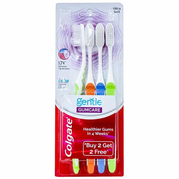 Colgate Gentle Gumcare Ultra Soft Toothbrush (Buy 2 Get 2 Free) Pack Of 4