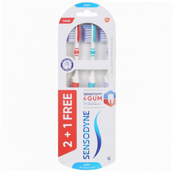 Sensodyne Sensitivity & Gum Soft Toothbrush (Buy 2 Get 1 Free) Pack Of 3