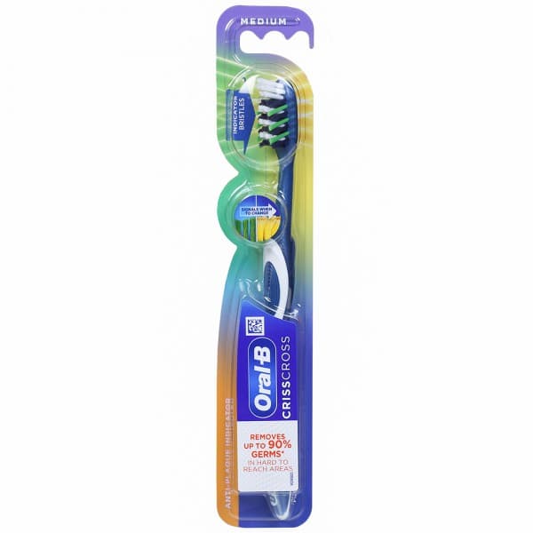 Oral B CrissCross Anti-Plaque Indicator Toothbrush Medium