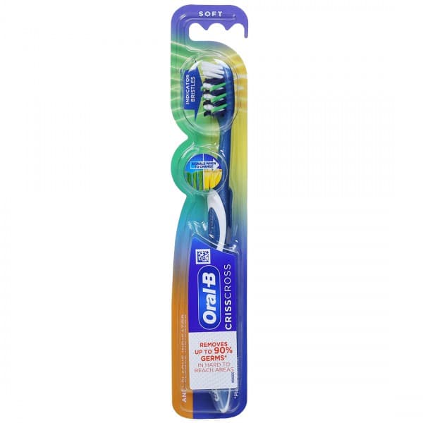 Oral B CrissCross Anti-Plaque Indicator Toothbrush Soft