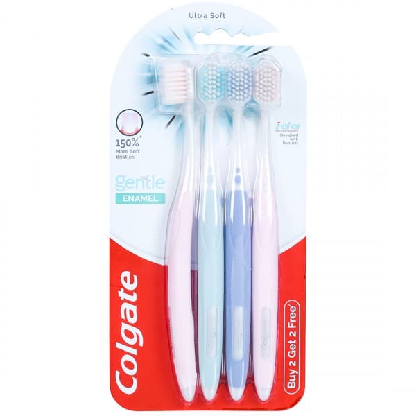 Colgate Gentle Enamel Ultra Soft Toothbrush (Buy 2 Get 2 Free) Pack Of 4