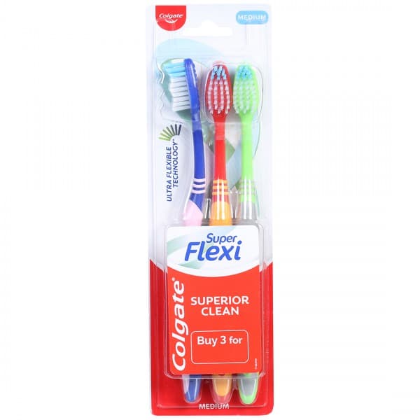 Colgate Super Flexi Medium Toothbrush Pack Of 3