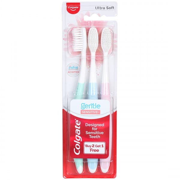 Colgate Gentle Sensitive+ Ultra Soft Toothbrush (Buy 2 Get 1 Free) Pack Of 3