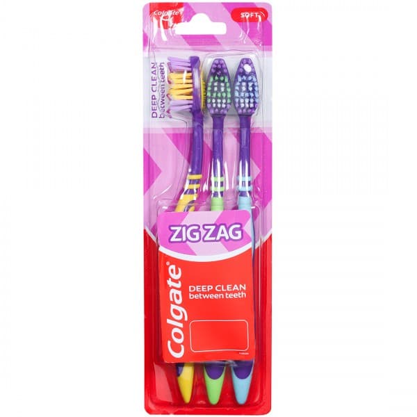 Colgate Zigzag Deep Clean Soft Toothbrush Pack Of 3