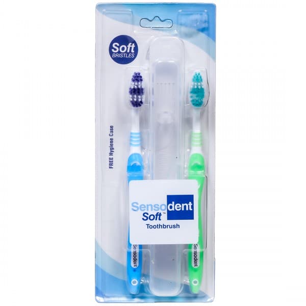 Sensodent Soft Toothbrush (Free Hygiene Case) Pack Of 2