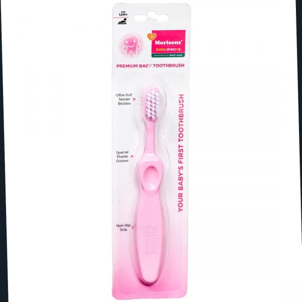 Morisons Baby Dreams Premium Baby Toothbrush 12M + Pink Pack Of 1