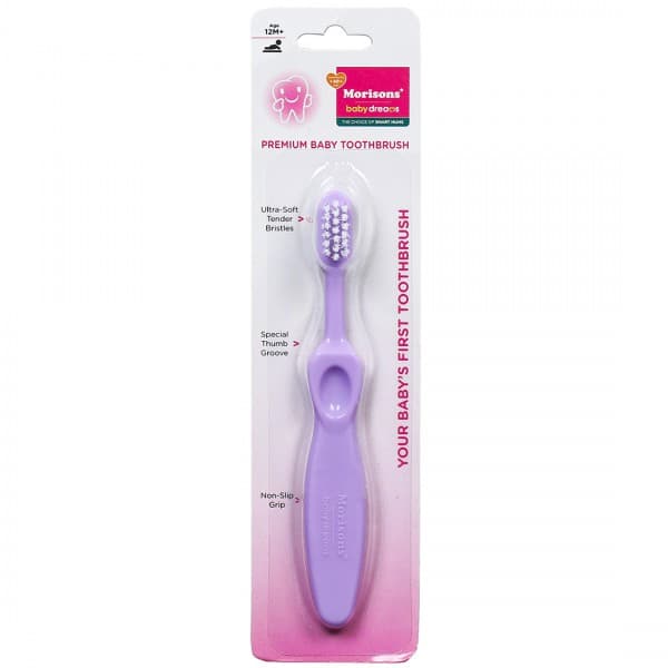 Morisons Baby Dreams Premium Baby Toothbrush 12M + Purple Pack Of 1