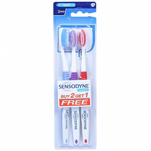 Sensodyne Sensitive Soft Toothbrush (Buy 2 Get 1 Free) Pack Of 3