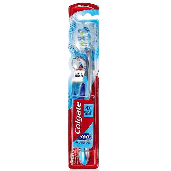 Colgate 360° Floss-Tip Medium Toothbrush