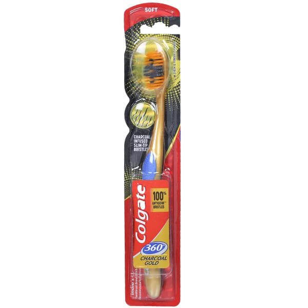 Colgate 360° Charcoal Gold Soft Toothbrush
