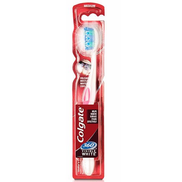 Colgate 360° Visible White Medium Toothbrush