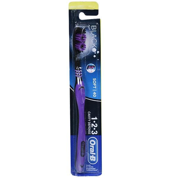 Oral B Cavity Defense 123 Black Soft Toothbrush