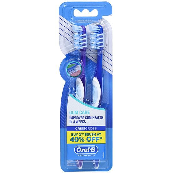 Oral B Pro Health (CrissCross Gum Care) Medium Tooth Brush Pack Of 2