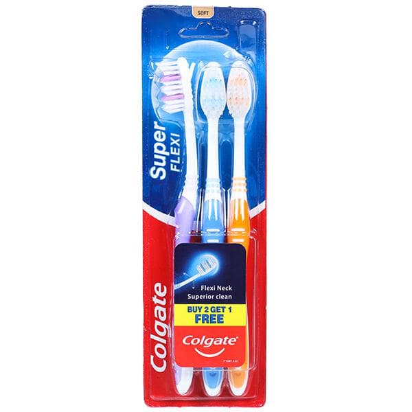 Colgate Super Flexi Soft Toothbrush (Buy 2 Get 1 Free) Pack Of 3